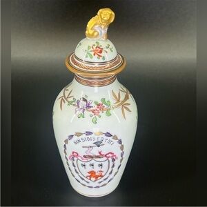 Vintage Dresden Porcelain Carl Thieme Covered Vase or Urn Hand Painted